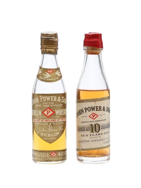 John Power & Sons Irish Whiskey 2 x Miniature 