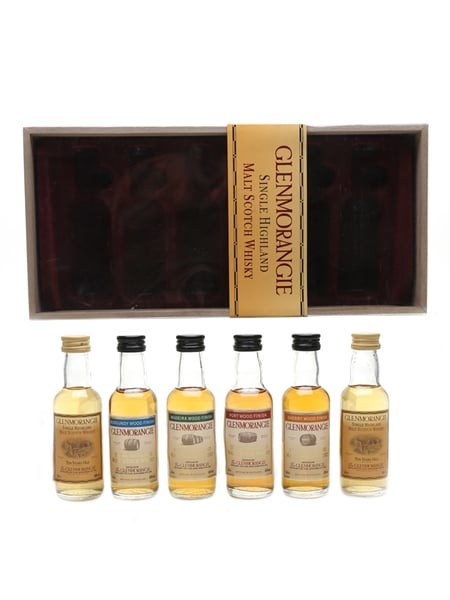 Glenmorangie Malt Whisky Collection 10 Year Old, Burgundy, Madeira, Port & Sherry Wood Finish Set 6 x 5cl