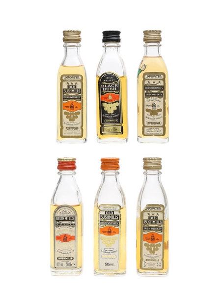 Assorted Old Bushmills 6 x Miniatures 