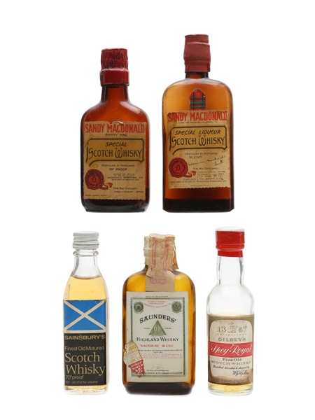 5 x Blended Scotch Whisky Miniature 