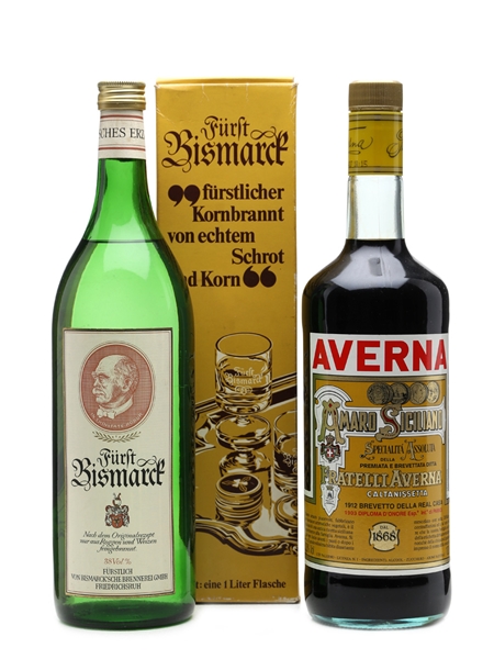 Amaro Siciliano Averna & Bismarck Schnapps 2 x 1 Litre 