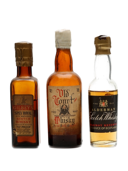 3 x Blended Scotch Whisky Miniature 