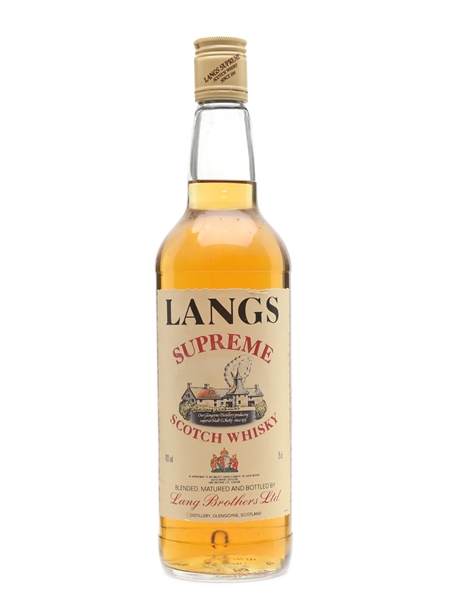 Lang's Supreme Bottled 1980s - Lang's Brothers 75cl / 40%