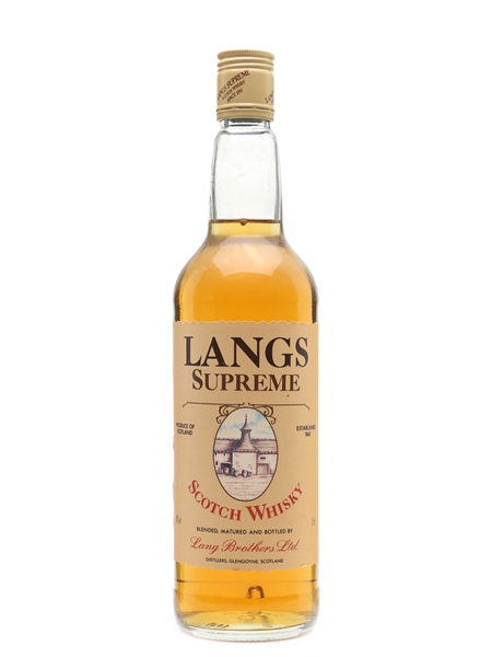 Lang's Supreme Bottled 1980s - Lang Brothers 75cl / 40%