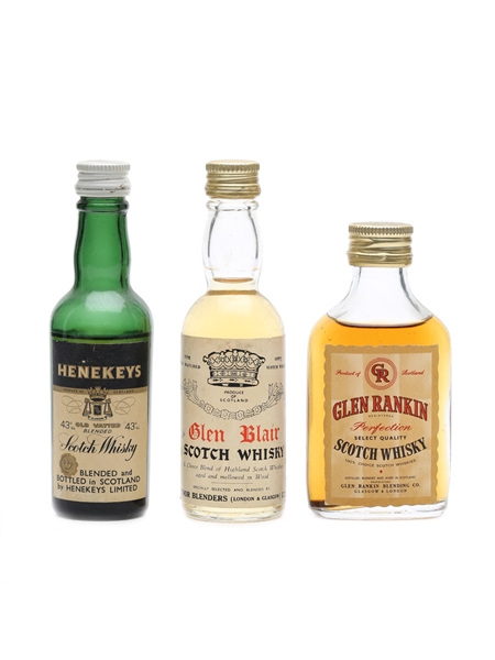 3 x Blended Scotch Whisky Miniature 