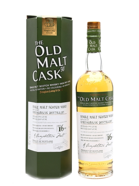 Springbank 1993 16 Year Old The Old Malt Cask Bottled 2009 - Douglas Laing 70cl / 50%