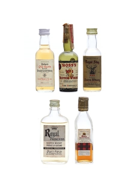 5 x Blended Scotch Whisky Miniature 