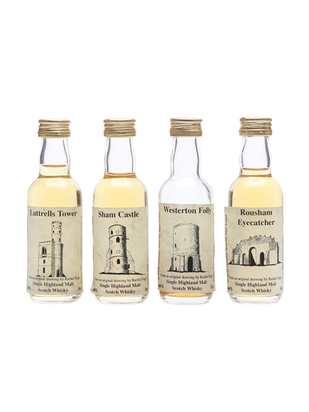 Assorted Highland Single Malts The Whisky Connoisseur 4 x Miniature