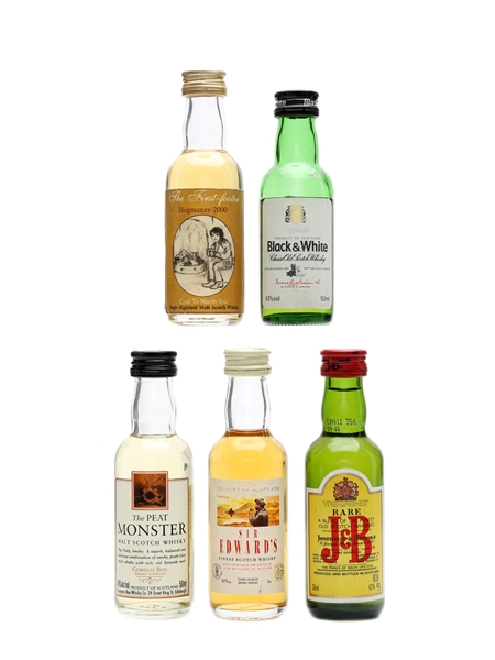 5 x Blended Scotch Whisky Miniature 