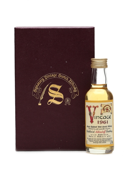 Miltonduff 1961 35 Years Old Signatory Miniature