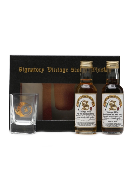 Port Ellen & Linkwood Signatory Set 2 x 5cl + Glass 