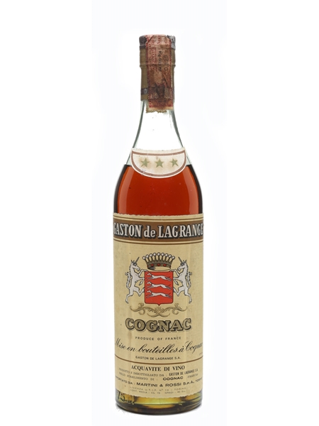 Gaston de Lagrange 3 Star Cognac Bottled 1960s - Martini & Rossi 75cl / 40%