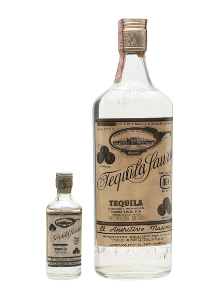 Sauza Tequila Bottled 1960s - Pedro Domecq 5cl & 75cl