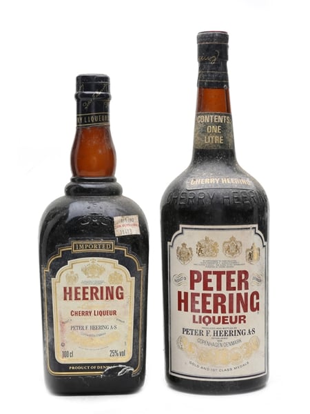 Peter Heering & Cherry Heering Bottled 1970s-1980s 2 x 100cl / 25%