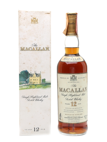 Macallan 12 Year Old Bottled 1980s - Giovinetti 75cl / 43%