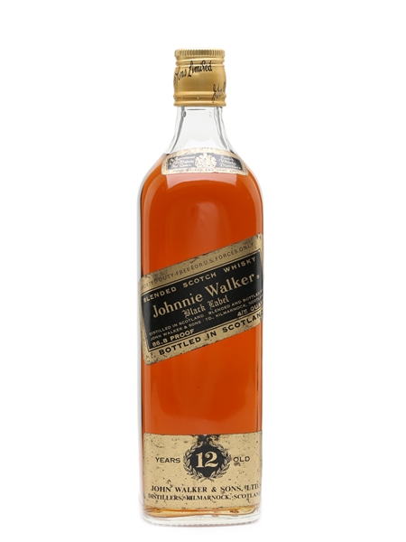 Johnnie Walker Black Label 12 Year Old Bottled 1960s-1970s - US Forces 75.7cl / 43.4%