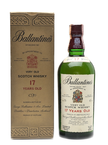 Ballantine's 17 Year Old Bottled 1970s - Spirit 75cl / 43%