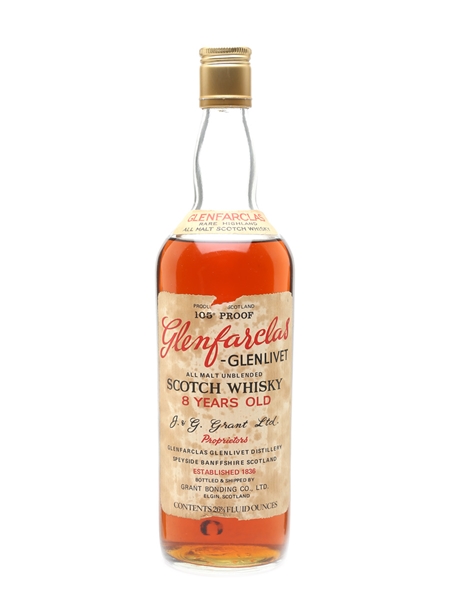 Glenfarclas Glenlivet 8 Year Old 105 Proof Bottled 1960s 75.7cl / 60%