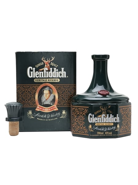 Glenfiddich Heritage Reserve Ceramic Decanter Mary Queen Of Scots - Hong Kong Duty Free 70cl / 43%