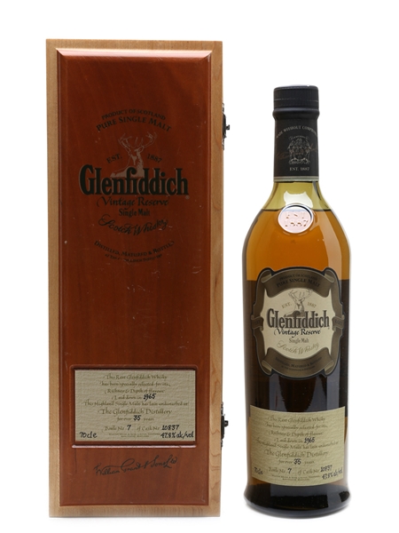 Glenfiddich 1965 Vintage Reserve 35 Year Old - Bottle Number 7 75cl / 47.8%