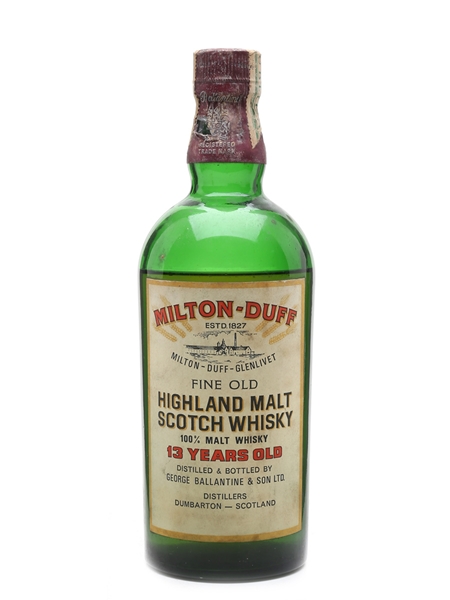 Miltonduff Glenlivet 13 Year Old Bottled 1960s-1970s 75cl