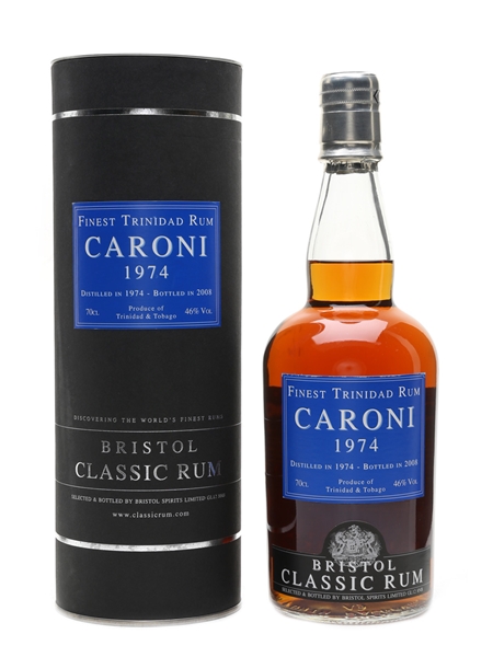 Caroni 1974 Finest Trinidad Rum Bottled 2008 - Bristol Spirits 70cl / 46%