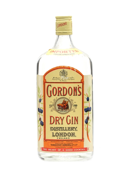 Gordon's Dry Gin Bottled 1970s-1980s 100cl / 47.3%