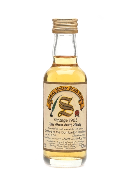 Dumbarton 1963 26 Year Old - Signatory 5cl / 40%