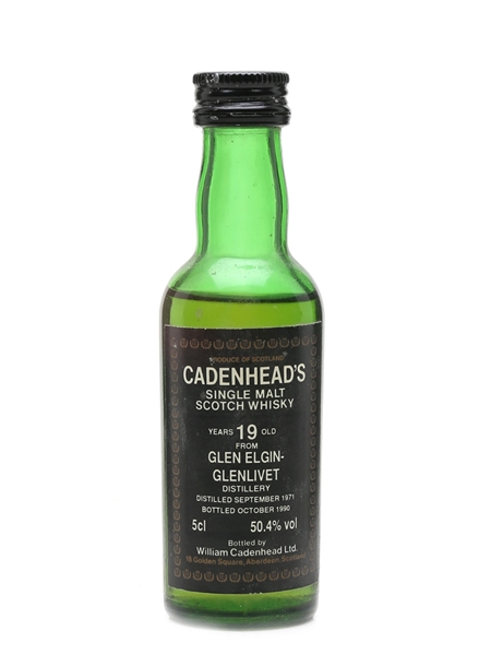 Glen Elgin Glenlivet 1971 19 Year Old - Cadenhead's 5cl / 50.4%