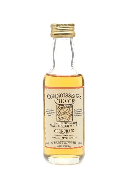 Glencraig 1970 Connoisseurs Choice Bottled 1990s - Gordon & MacPhail 5cl / 40%