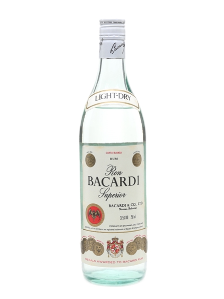 Bacardi Carta Blanca Bottled 1980s - Bahamas 75cl / 37.5%