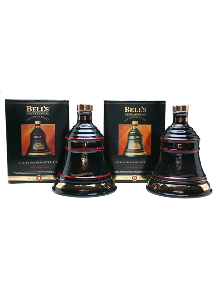 Bell's Christmas 1994 & 1995 Ceramic Decanters  2 x 70cl / 40%