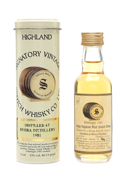 Brora 1981 18 Year Old - Signatory Vintage 5cl / 43%