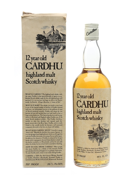 Cardhu 12 Year Old Bottled 1970s 75.7cl / 40%