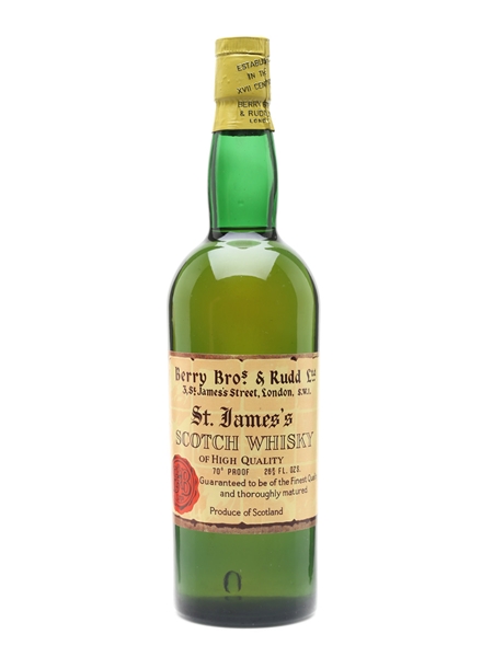 Berry Bros & Rudd St James's Scotch Whisky Bottled 1970s 75.7cl / 40%