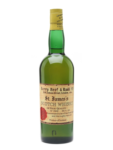 Berry Bros & Rudd St James's Scotch Whisky Bottled 1970s 75.7cl / 40%