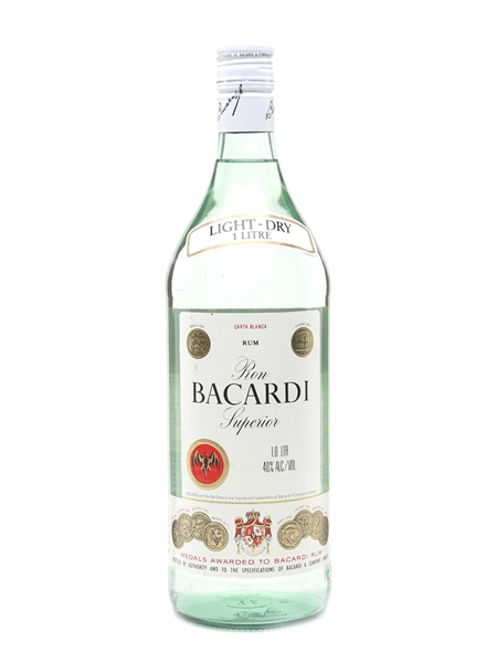 Bacardi Carta Blanca Bottled 1980s 100cl / 40%