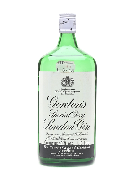 Gordon's Special Dry London Gin Bottled 1970s 113cl / 40%