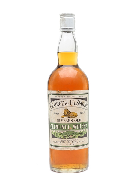 Glenlivet 15 Year Old Bottled 1970s - Gordon & MacPhail 75.7cl / 40%