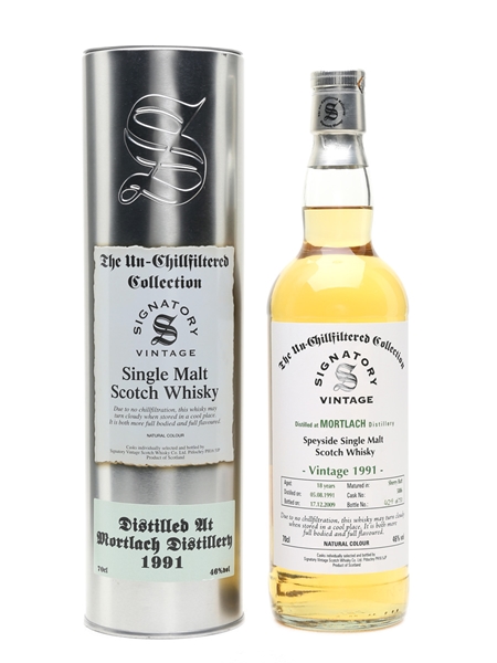 Mortlach 1991 18 Year Old Bottled 2009 - Signatory Vintage 70cl / 46%