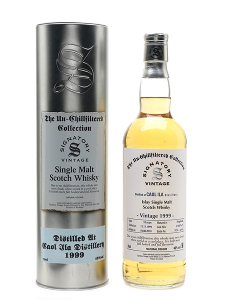 Caol Ila 1999 10 Year Old Bottled 2010 - Signatory Vintage 70cl / 46%