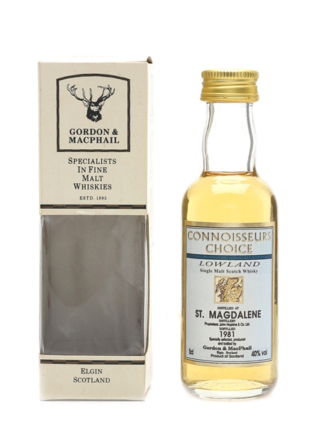 St Magdalene 1981 Connoisseurs Choice Bottled 1990s - Gordon & MacPhail 5cl / 40%