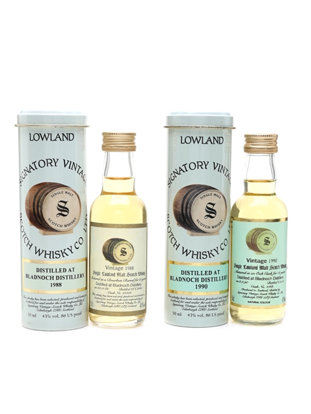 Bladnoch 1988 & 1990 11 & 12 Year Old - Signatory Vintage 2 x 5cl / 43%