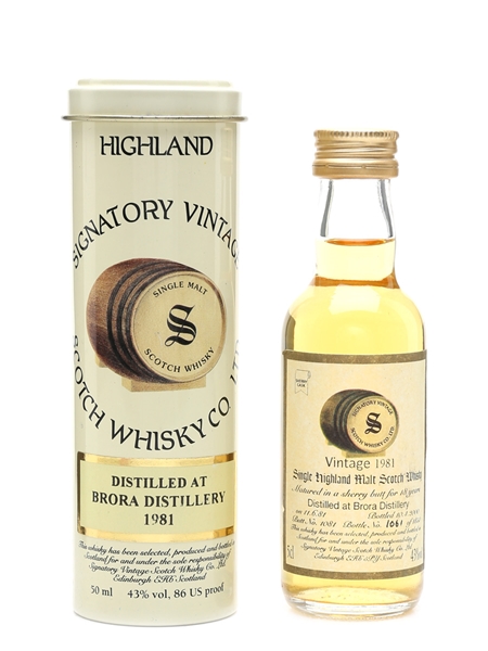 Brora 1981 18 Year Old - Signatory Vintage 5cl / 43%