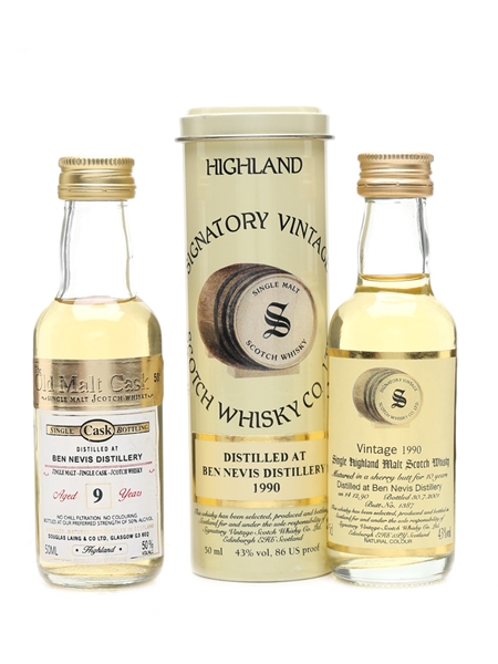 Ben Nevis 9 & 10 Year Old Douglas Laing & Signatory Vintage 2 x 5cl