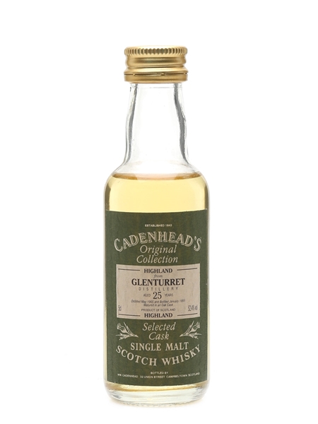 Glenturret 1965 25 Year Old - Cadenhead's 5cl / 52.4%