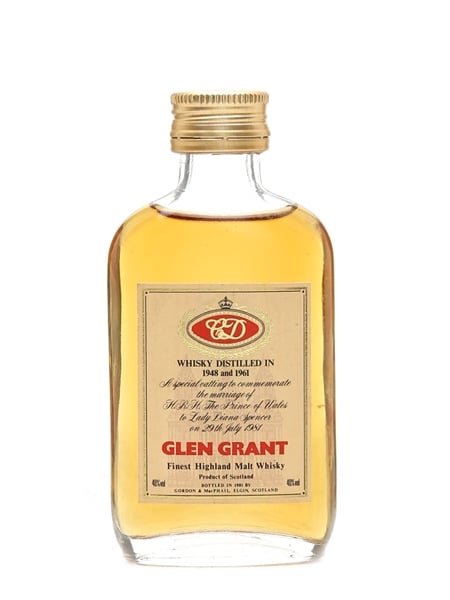 Glen Grant 1948 & 1961 Royal Wedding Bottled 1981 - Gordon & MacPhail 5cl / 40%