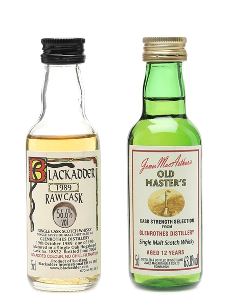 Glenrothes 1989 & 12 Year Old Blackadder - James MacArthur's 2 x 5cl