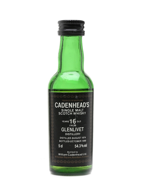 Glenlivet 1974 16 Year Old - Cadenhead's 5cl / 54.3%