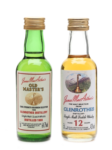 Glenrothes 1989 & 12 Year Old James MacArthur's 2 x 5cl